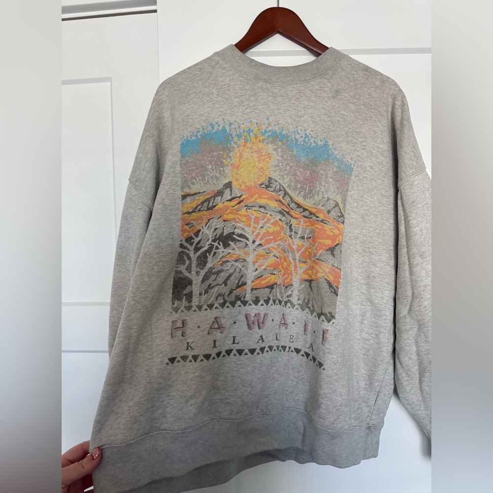 Abercrombie & Fitch Gray Kilauea Graphic Sweater